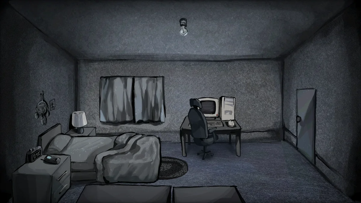 How to date a Sleep Paralysis Demon scene inside the dark bedroom