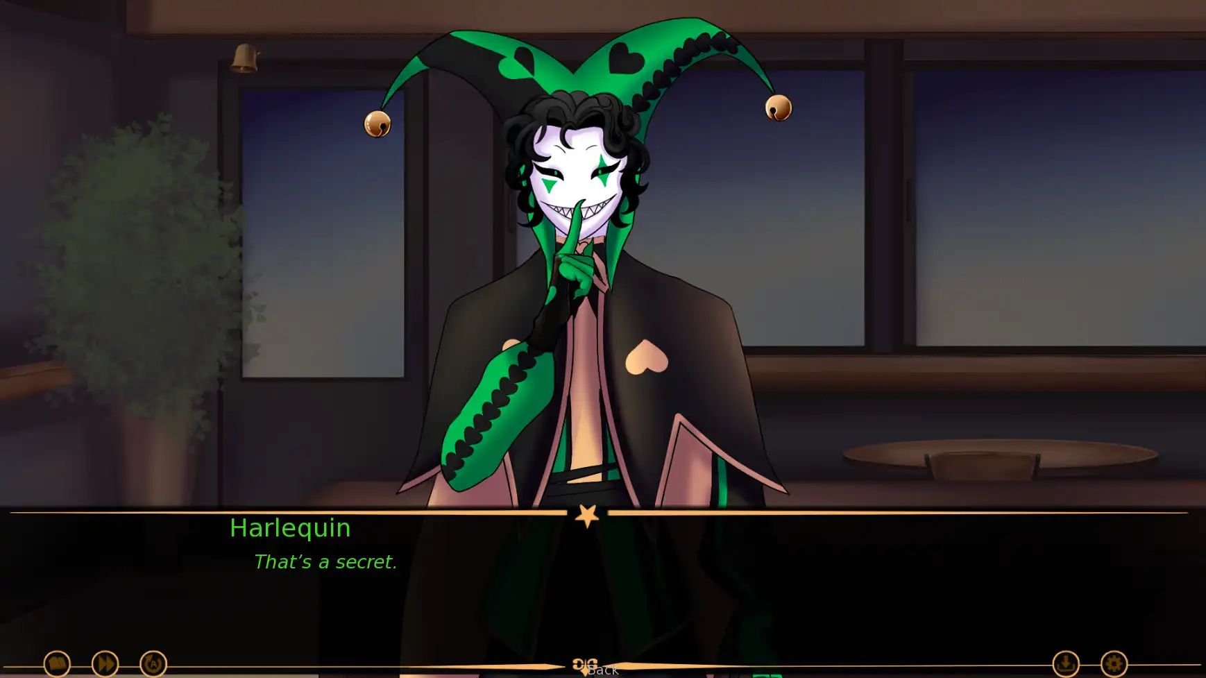 The Freak Circus dialogue scene with a circus performer