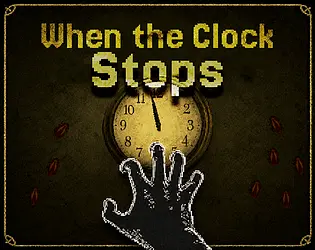 When the Clock Stops cover art with a pale hand reaching for a stopped clock